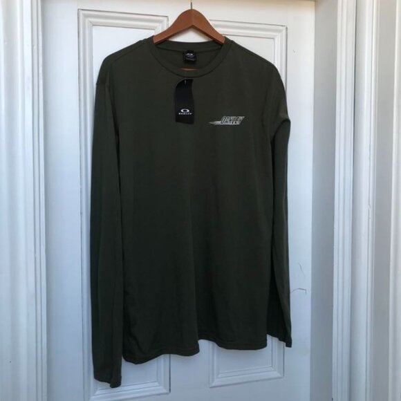 NWT OAKLEY Long Sleeve Men's Green Large Shirt - Picture 1 of 5